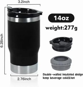 Mug de voyage et isolateur pour canettes de cola rose, pour canettes de 12 oz et bouteilles de bière, tasse isotherme en acier inoxydable et thermocooler - Product Image 6