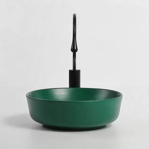 Lavabo de Table en céramique, mat, Orange, vert, <span class=keywords><strong>noir</strong></span>, gris, rond, vasque à <span class=keywords><strong>main</strong></span>, salle de bains, évier, 1 pièce - Product Image 3