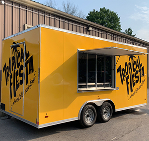 Nouvelle remorque de cuisine mobile pour la restauration rapide, chariot alimentaire commercial multifonctionnel, pizza, bière, café, hot-dogs, glaces. - Product Image 3