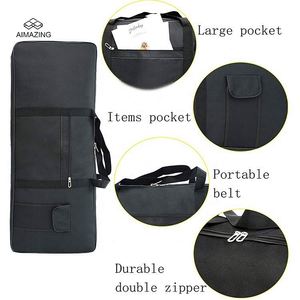 กระเป๋าใส่คีย์บอร์ดแบบมีแผ่นรองรับ รุ่น Black Basics สำหรับเปียโนอิเล็กทรอนิกส์แบบพกพา 61 คีย์ จากโรงงานมาตรฐาน BSCI - Product Image 3