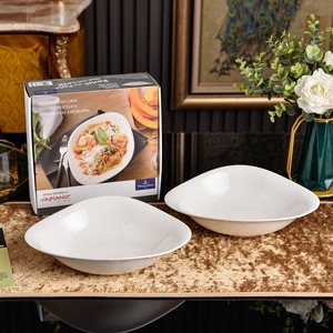 Factory Wholesale Asian Zen Eco-Friendly Customized Ceramic Family Dinnerware Set Luxury Style White Porcelain Customized - Product Image 5