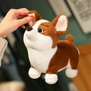 Juguete de peluche corto de cachorro Corgi simulado transfronterizo, muñeco de mascota para niños, almohada para <span class=keywords><strong>dormir</strong></span> de animal de peluche, venta al por mayor 31-50cm - Product Image 2