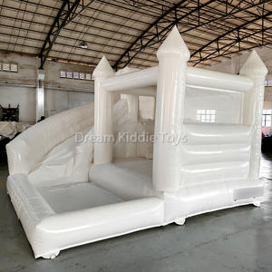 Noleggio del partito casa di rimbalzo bianca con scivolo e piscina a sfera all'aperto al coperto Soft <span class=keywords><strong>Play</strong></span> attrezzature gonfiabili matrimonio gonfiabile castello gonfiabile - Product Image 2