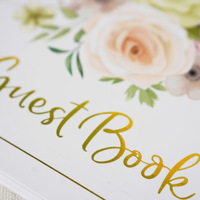 Livre d'or personnalisé en gros pour mariage et fête, avec dorure à chaud, carnet de planification et journal de mariage pour signatures