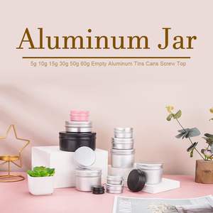 Emballage cosmétique vide Pot en aluminium 5g/10g/15g/20g/30g/60g Couleurs argent/noir/or Modèle BK--LH--003 Marque MITA-pot en aluminium - Product Image 6