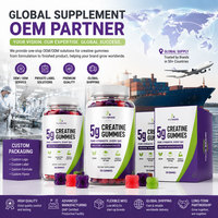 Gummies de créatine 5g véganes sans sucre, marque privée, supplément nutritionnel sportif, fabricant OEM sur mesure