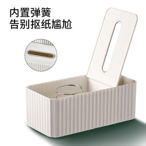 FaSoLa Desktop Tissue Box <b>White</b> Multipurpose Organizer for Home Living <b>Room</b> <b>Dining</b> <b>Room</b> Coffee <b>Table</b> Simple Multifunctional - Product Image 3