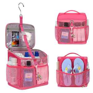Bolsa de ducha portátil de malla para maquillaje, para baño, gimnasio, viajes, camping - Organizador colgante de secado rápido para artículos de aseo - Product Image 4