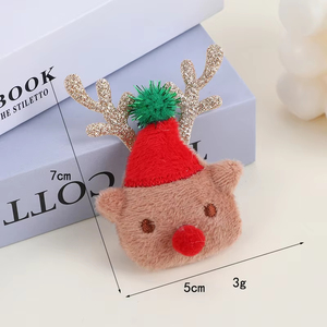 Materiales <span class=keywords><strong>de</strong></span> Manualidades Navideños <span class=keywords><strong>de</strong></span> Dibujos Animados, Adornos para Árbol <span class=keywords><strong>de</strong></span> Navidad, Muñecos <span class=keywords><strong>de</strong></span> <span class=keywords><strong>Peluche</strong></span> <span class=keywords><strong>de</strong></span> Santa Claus y Renos, Accesorios para Llaveros - Product Image 1