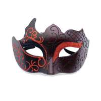 Masque de mascarade élégant de haute qualité - Masque de fête d'Halloween en plastique peint de fleurs, demi-visage, pour hommes et femmes