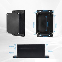 Boîtier Électrique Étanche Intérieur avec Oreilles de Fixation 100*68*50mm IP65, Boîte de Jonction Électronique Extérieure en ABS