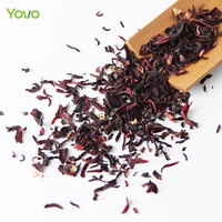 Pasokan Pabrik Teh Bunga Rosella Kering, Potongan Rosella Hibiscus Sabdariffa untuk Teh Herbal, Sabun, Lilin, Dekorasi