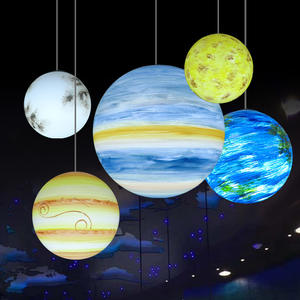 Lámpara de luna de 8 planetas pintada a mano, luces colgantes de planeta personalizadas y creativas modernas para decoración del hogar - Product Image 4