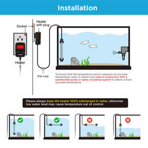 50W-500W Titanium Roestvrijstalen Dompelbare <span class=keywords><strong>Aquarium</strong></span> <span class=keywords><strong>Aquarium</strong></span> <span class=keywords><strong>Aquarium</strong></span> Tank Boiler Met Plug-In Verstelbare Temperatuurregelaar - Product Image 6