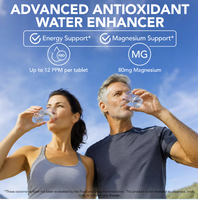 30 Comprimés d'hydrogène moléculaire H2 à 12 PPM, Complément d'eau antioxydante avancée compatible Keto, pour le soutien du métabolisme