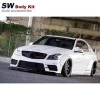 Kit carrosserie large style LB pour Mercedes-Benz Classe C W204 C63 2 portes 4 portes, mise à niveau, modification, pare-chocs aérodynamique, kit de performance