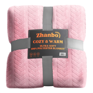 Manta de Sherpa Jacquard 3D Reciclada, Venta al Por Mayor, Etiqueta Privada Personalizada, Cubrecama Suave y Cálido, GRS - Product Image 1
