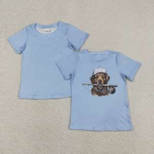Camiseta de Manga Larga para Niños, Estilo Casual y Transpirable, con Estampado de Perro de Béisbol para el Día del Partido, Ropa de Verano para Hermanos, RTS Boutique - Product Image 2
