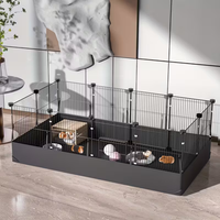 Kit de Composants Modulaires de Panneaux Grille DIY Pliables de Luxe avec Connecteurs Plastiques et Fixations à Double Trou, avec Plateau en Plastique et Fermeture par Bouton