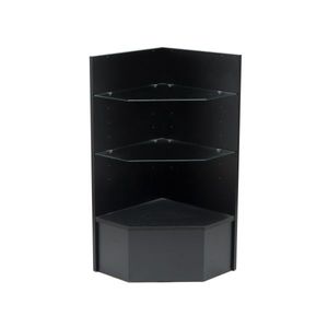 Elegante <span class=keywords><strong>Vitrina</strong></span> <span class=keywords><strong>Esquinera</strong></span> Pentagonal Blanca con Estantes de Vidrio - Product Image 4