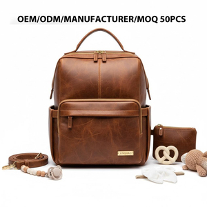 <span class=keywords><strong>Sac</strong></span> <span class=keywords><strong>à</strong></span> dos <span class=keywords><strong>à</strong></span> <span class=keywords><strong>langer</strong></span> personnalisé en cuir végétalien vintage, style décontracté, <span class=keywords><strong>pour</strong></span> <span class=keywords><strong>jumeaux</strong></span> nouveau-nés, facile <span class=keywords><strong>à</strong></span> nettoyer, vente en gros d'usine OEM - Product Image 2