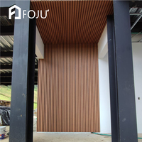 Revêtement mural Foju WPC, panneau composite bois-plastique moderne européen, extérieur, imperméable, 3D, pour salle de sport, commerce, salle de bain, couloir, 5