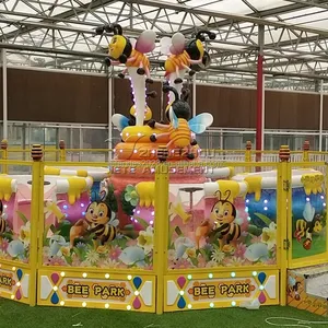 New attractions amusement park equipments kids happy spray ball car rides rotating bee ride for sale