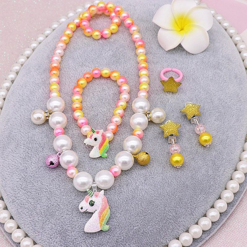 Children's Necklaces Bracelet Set Cute Jewelry for Kids