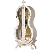 Vitrine de luxe en bois massif en forme de violon, meuble à vin vintage, meuble de salon, vitrine sur mesure