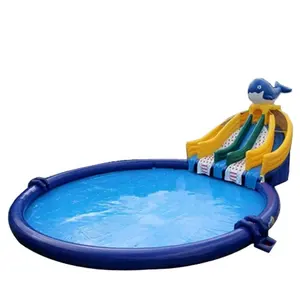 Лучшая цена Горячая Распродажа надувной бассейн горка для детей и взрослых для продажи