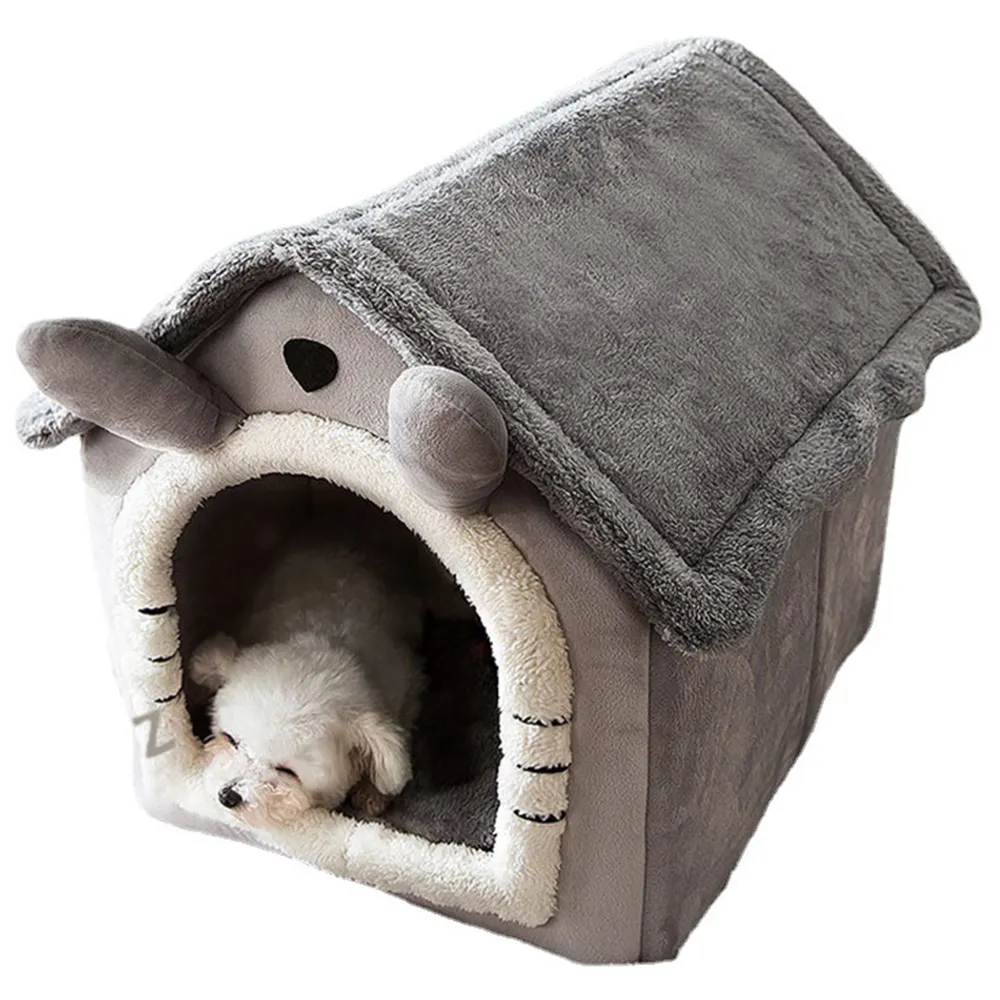 Houseware Use Storage Box Containers Armazenamento bonito Pet House Caverna quente e confortável para cães de gato em viver Casa