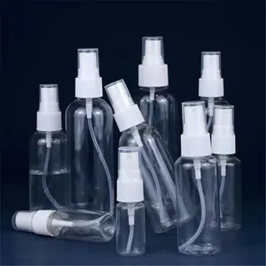 Vente en gros 15ml - 500ml bouteilles de pulvérisation vides en plastique 100 ml bouteilles de pulvérisation 100 Ml Pet avec pulvérisateur à brume Fine