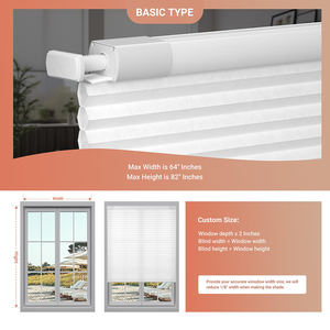 ستائر خلوية عازلة للضوء بدون حبال، لا تحتاج إلى حفر أو أدوات، سهلة التركيب، متوفرة بمقاسات مخصصة للنوافذ - Product Image 6