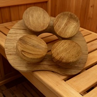 Oreiller de sauna en bois massif moderne en hemlock pour salles de sauna à vapeur sèche et humide - Marque GYDACO