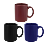 Mug à café personnalisé en fer de 11 oz pour cadeau promotionnel, logo personnalisé, tasse à thé en céramique blanche durable, vente en gros pour la maison et le bureau