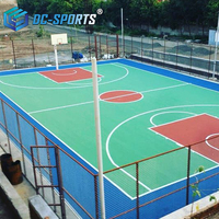 Revêtement de sol sportif en silicone PU de haute qualité pour terrains de basketball, idéal pour les projets scolaires et de stades