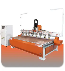 Multi-Spindles Wood Routers CNC Machine Furniture 6 8 Heads 1325 2513 High Efficiency Machinery 3D MDF plastic Metal 2030