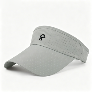 Visière de sport légère et performante en polyester noir avec motif par sublimation, pour course en trail, avec dos élastique, OEM/ODM professionnel - Product Image 2