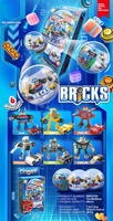 Ensemble de jouets de construction 14 ans et plus, petites pièces en plastique ABS écologique, échelle 1:1, 12 pièces, Battle City Black Hawk