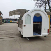 Camion de restauration rond mobile remorque caravane chariot de restauration rapide Hot Dog Concession entreprise voiture personnalisée