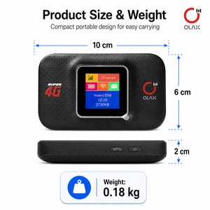 เราเตอร์พกพา OLAX MF982 4G ขนาดเล็กสำหรับใช้งานกลางแจ้ง รองรับซิมคู่ ไวไฟพกพาแบบพ็อกเก็ต แบตเตอรี่ 3000mAh หน้าจอ LCD พร้อมไฟร์วอลล์ รองรับ VoIP MiFi - Product Image 4