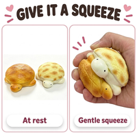Jouet sensoriel anti-stress en forme de tortue à presser, à remontée lente, taille double main, pour le divertissement et la relaxation, pour enfants de 3 ans et plus et adultes