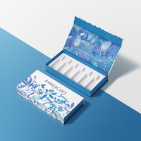 Caja de Embalaje Personalizada con Tapa Abatible para Aceites Esenciales/Esmalte de Uñas/Productos para el Cuidado de la Piel, con Inserto de Espuma EVA de 6 Compartimentos, Venta al Por Mayor