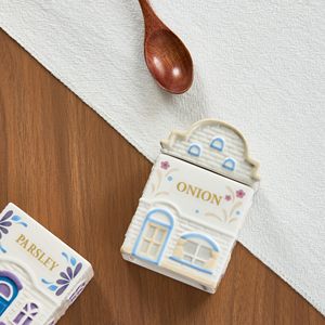 Set di Barattoli per Spezie in Ceramica Rosa e Bianca Dipinti a Mano, Contenitori Ermetici per Organizzare gli Spezie in Cucina - Product Image 5