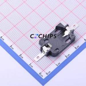 BS-06-B4BK007 Button & Strip Battery Connector SMD Connector Battery Holder CR2032 Phosphor Bronze Tin - Product Image 1