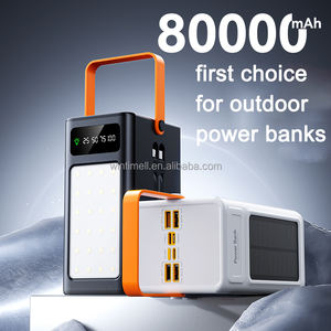 Grande banque de puissance <span class=keywords><strong>80000</strong></span> <span class=keywords><strong>mAh</strong></span> haute capacité qualité voyage en plein air Camping lumière solaire PowerBank <span class=keywords><strong>80000</strong></span> <span class=keywords><strong>MAh</strong></span> câble de lanière intégré - Product Image 6