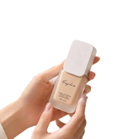 Flacon pompe en verre rectangulaire givré personnalisé 30 ml pour crème de soin avec pulvérisateur et impression sérigraphique