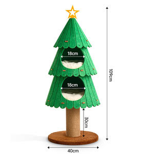 ต้นคริสต์มาสสำหรับแมว ตกแต่งภายในและภายนอกอาคาร ของเล่นแมว ที่ลับเล็บจากเส้นใยป่าน ต้นไม้แมวคริสต์มาส - Product Image 6