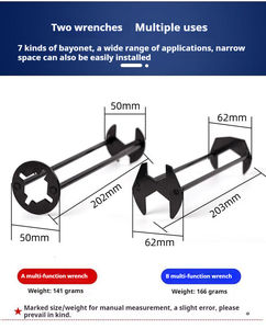 Customizable OEM Bathroom Sink Wrench Artifact Installation and Disassembly Faucet Hose <b>Socket</b> Repair with Function Sink Wrench - Product Image 2