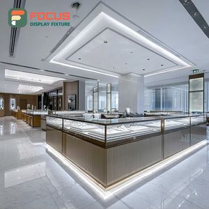 Modern Jewelry Retail Display System Metal <b>Frame</b> Brand Store Showcase Cabinet - Product Image 3